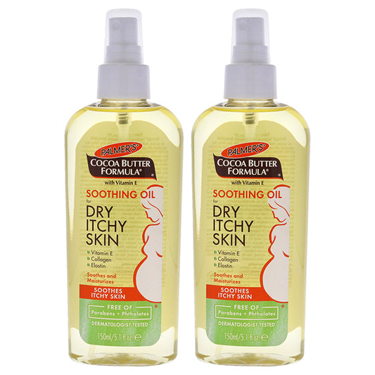 Cocoa Butter Formula Soothing Oil For Dry/Itchy Skin - Pack of 2 by Palmers for Women - 5.1 oz Oil