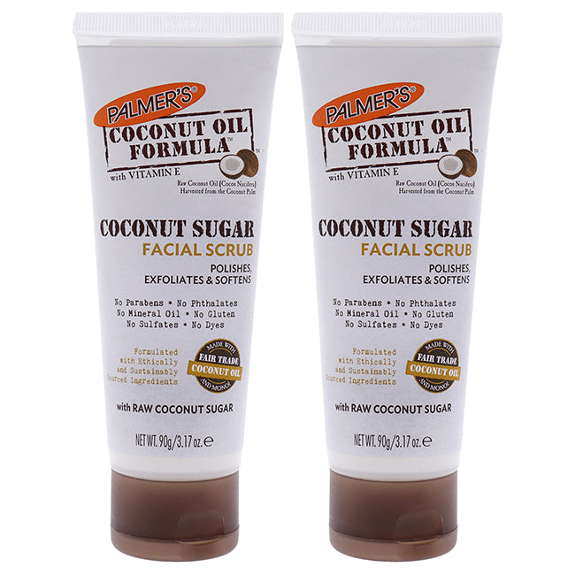 Coconut Sugar Facial Scrub - Pack of 2 by Palmers for Unisex - 3.17 oz Scrub