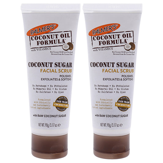 Coconut Sugar Facial Scrub - Pack of 2 by Palmers for Unisex - 3.17 oz Scrub
