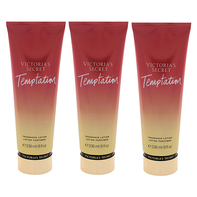 Temptation Fragrance Lotion by Victorias Secret for Women - 8 oz Body Lotion - Pack of 3
