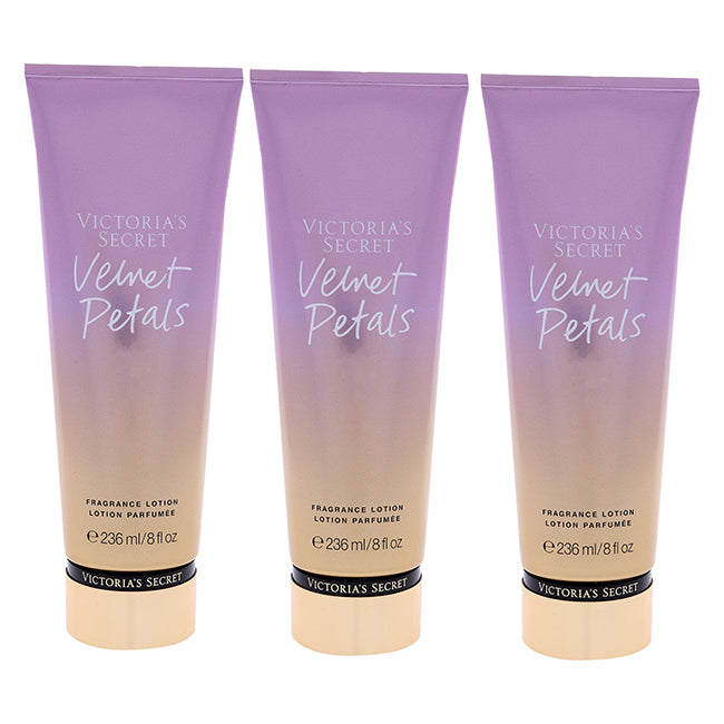 Velvet Petals Fragrance Lotion by Victorias Secret for Women - 8 oz Body Lotion - Pack of 3
