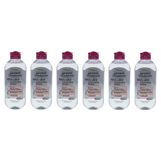 Micellar Cleansing Water All-In-1 by Garnier for Women - 13.5 oz Cleanser - Pack of 6