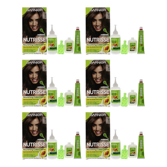 Nutrisse Nourishing Color Creme - 51 Medium Ash Brown by Garnier for Unisex - 1 Application Hair Color - Pack of 6