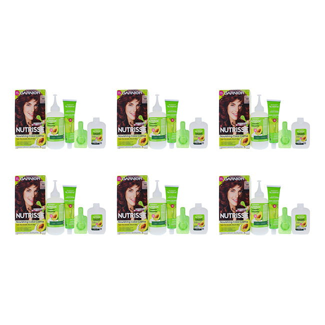Nutrisse Nourishing Color Creme - 66 True Red by Garnier for Unisex - 1 Application Hair Color - Pack of 6
