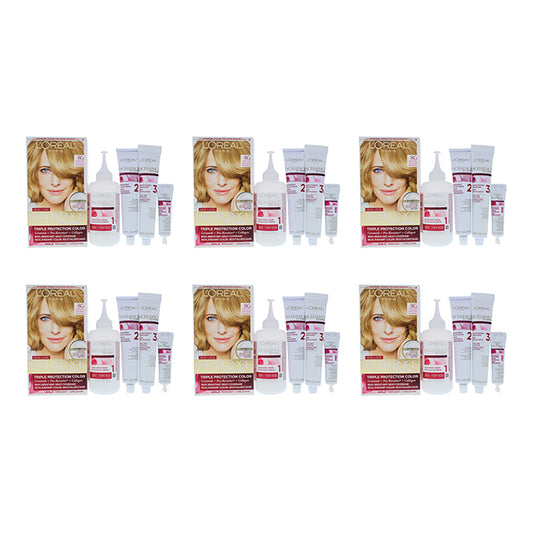 Excellence Creme Pro - Keratine - 8G Medium Golden Blonde - Warmer by LOreal Paris for Unisex - 1 Application Hair Color - Pack of 6