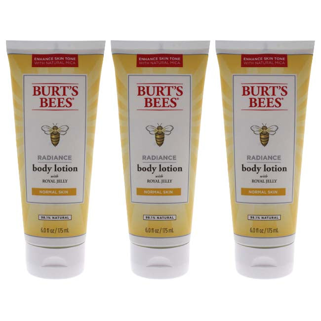 Radiance Body Lotion by Burts Bees for Unisex - 6 oz Body Lotion - Pack of 3