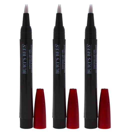 Tinted Lip Oil - 621 Crimson Breeze by Burts Bees for Women - 0.04 oz Lip Oil - Pack of 3