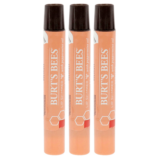 Burts Bees Lip Shimmer - Apricot by Burts Bees for Women - 0.09 oz Lip Shimmer - Pack of 3