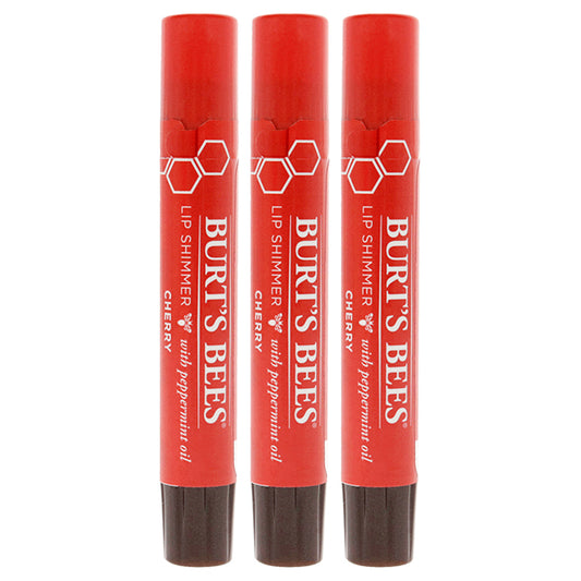 Burts Bees Lip Shimmer - Cherry by Burts Bees for Women - 0.09 oz Lip Shimmer - Pack of 3