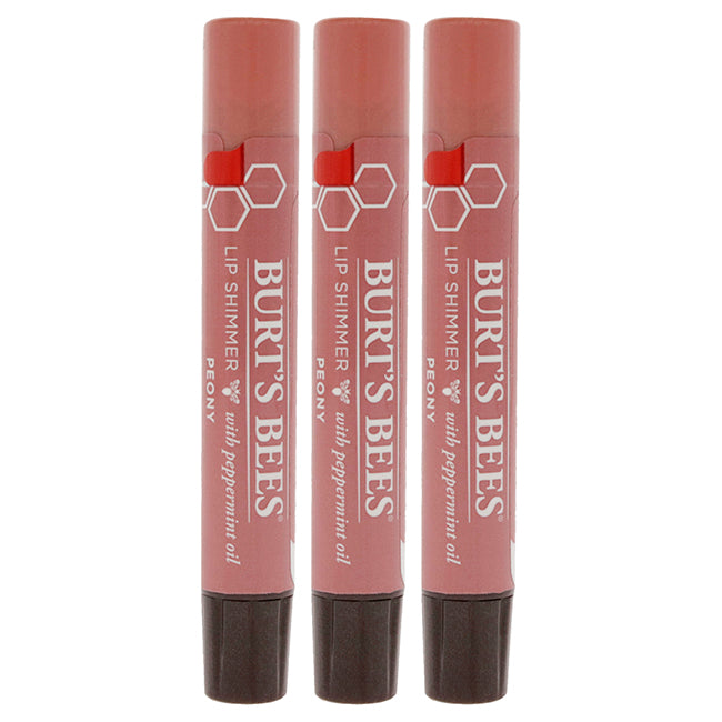 Burts Bees Lip Shimmer - Peony by Burts Bees for Women - 0.09 oz Lip Shimmer - Pack of 3