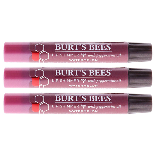 Burts Bees Lip Shimmer - Watermelon by Burts Bees for Women - 0.09 oz Lip Shimmer - Pack of 3