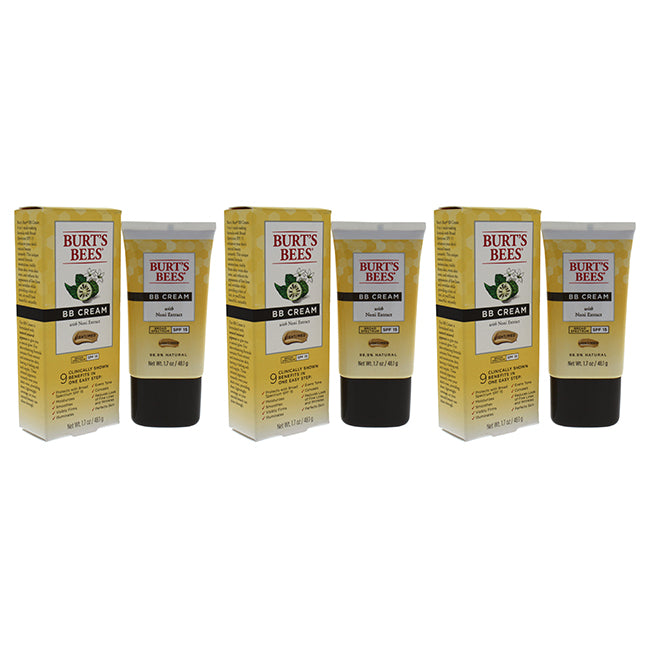 BB Cream SPF 15 - Light-Medium by Burts Bees for Women - 1.7 oz Makeup - Pack of 3