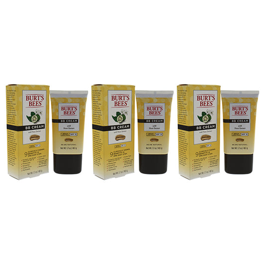 BB Cream SPF 15 - Light-Medium by Burts Bees for Women - 1.7 oz Makeup - Pack of 3