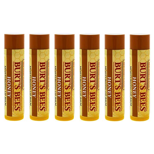Honey Moisturizing Lip Balm by Burts Bees for Unisex - 0.15 oz Lip Balm - Pack of 6