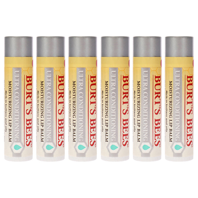 Ultra Conditioning Lip Balm by Burts Bees for Unisex - 0.15 oz Lip Balm - Pack of 6