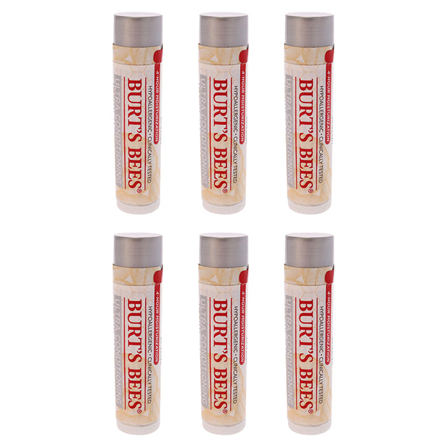 Ultra Conditioning Lip Balm with Kokum Butter Blister by Burts Bees for Unisex - 0.15 oz Lip Balm - Pack of 6