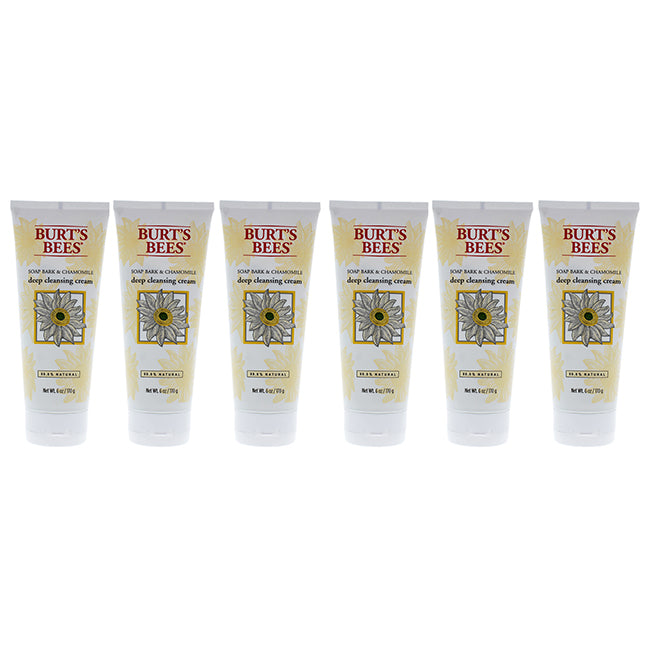 Soap Bark and Chamomile Deep Cleansing Cream by Burts Bees for Unisex - 6 oz Soap - Pack of 6