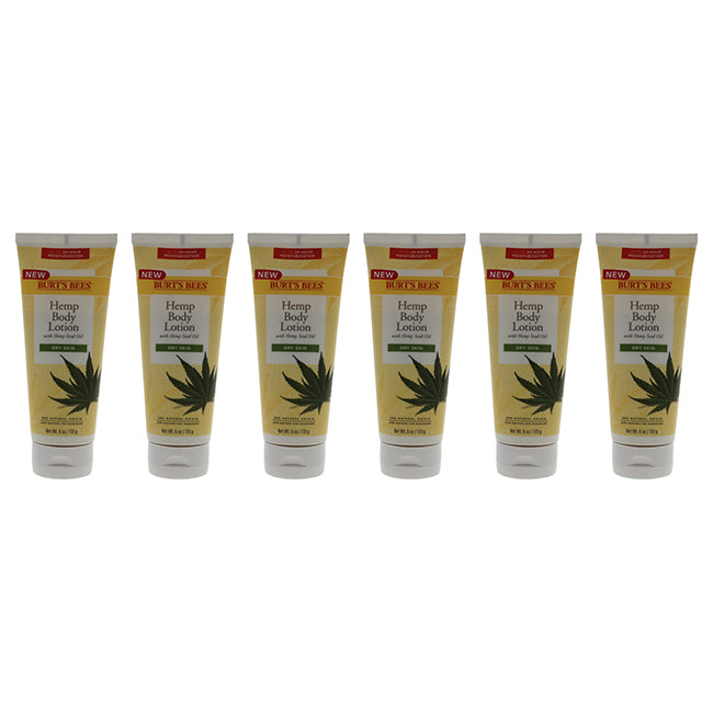 Hemp Body Lotion by Burts Bees for Unisex - 6 oz Body Lotion - Pack of 6