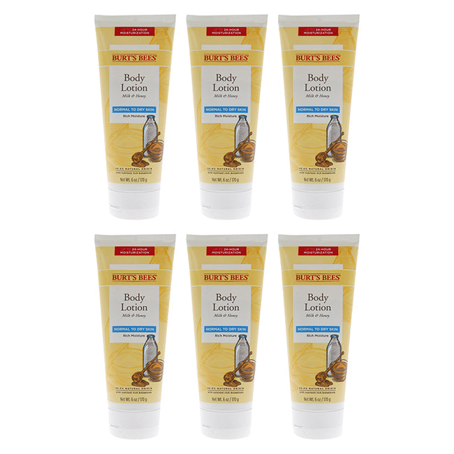 Milk and Honey Body Lotion by Burts Bees for Unisex - 6 oz Body Lotion - Pack of 6