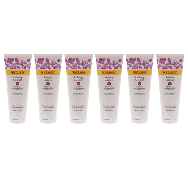 Renewal Refining Cleanser by Burts Bees for Unisex - 6 oz Cleanser - Pack of 6