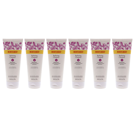 Renewal Refining Cleanser by Burts Bees for Unisex - 6 oz Cleanser - Pack of 6