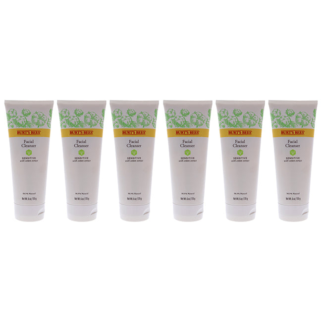 Sensitive Facial Cleanser by Burts Bees for Unisex - 6 oz Cleanser - Pack of 6