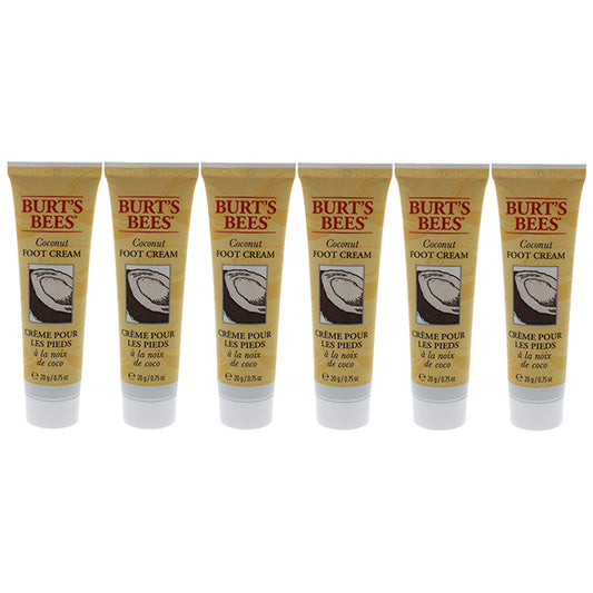Coconut Foot Cream by Burts Bees for Unisex - 0.75 oz Cream - Pack of 6