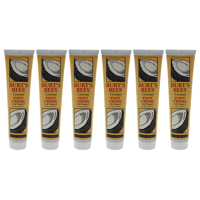 Coconut Foot Creme by Burts Bees for Unisex - 4.34 oz Cream - Pack of 6