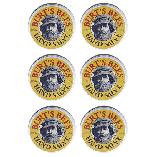 Hand Salve by Burts Bees for Unisex - 0.3 oz Cream - Pack of 6