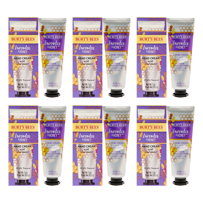 Lavender and Honey Hand Cream by Burts Bees for Unisex - 1 oz Cream - Pack of 6