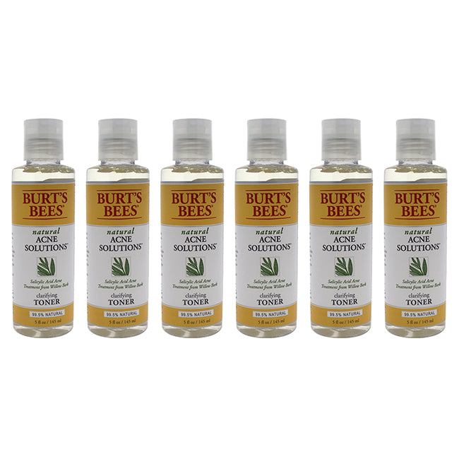 Natural Acne Solutions Clarifying Toner by Burts Bees for Unisex - 5 oz Toner - Pack of 6