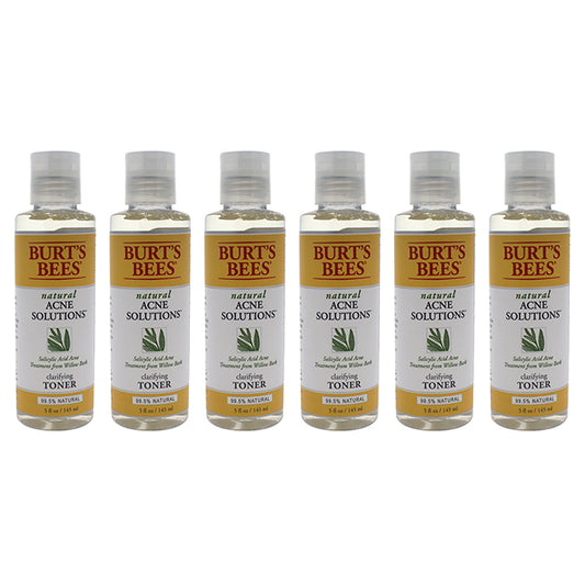 Natural Acne Solutions Clarifying Toner by Burts Bees for Unisex - 5 oz Toner - Pack of 6