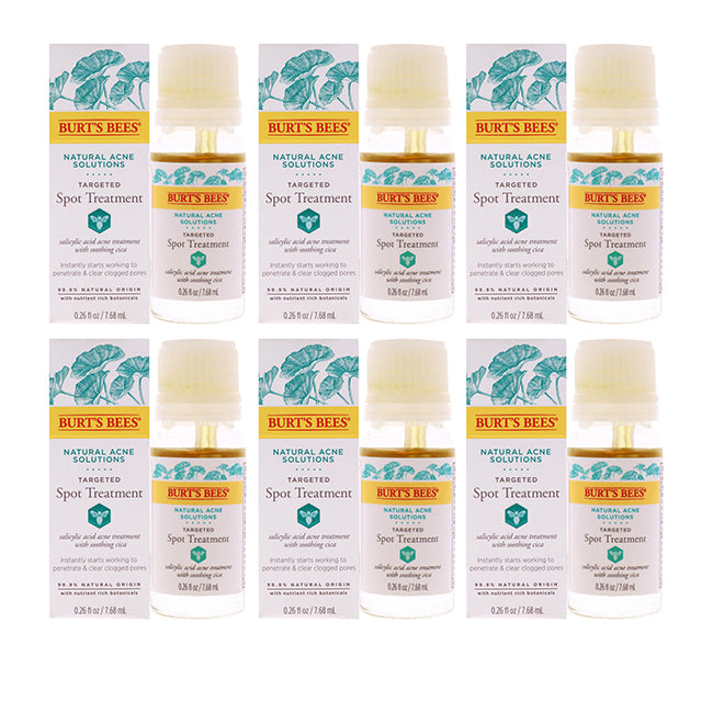 Natural Acne Solutions Targeted Spot Treatment by Burts Bees for Unisex - 0.26 oz Treatment - Pack of 6
