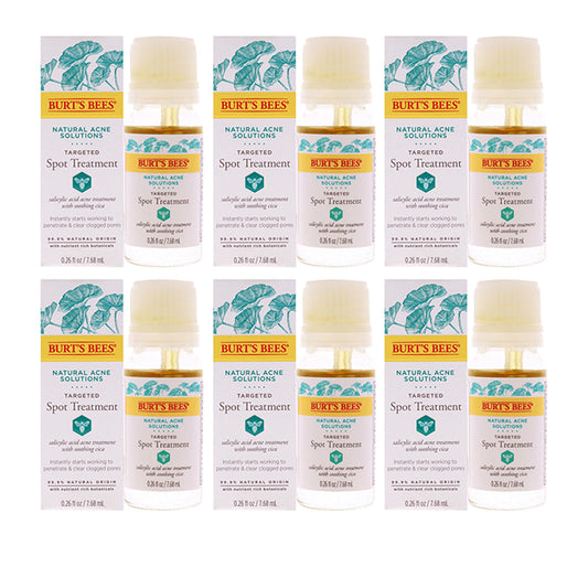 Natural Acne Solutions Targeted Spot Treatment by Burts Bees for Unisex - 0.26 oz Treatment - Pack of 6