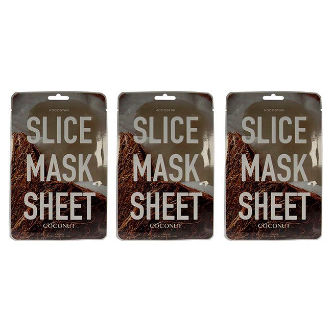 Slice Sheet Mask - Coconut by Kocostar for Unisex - 1 Pc Mask - Pack of 3