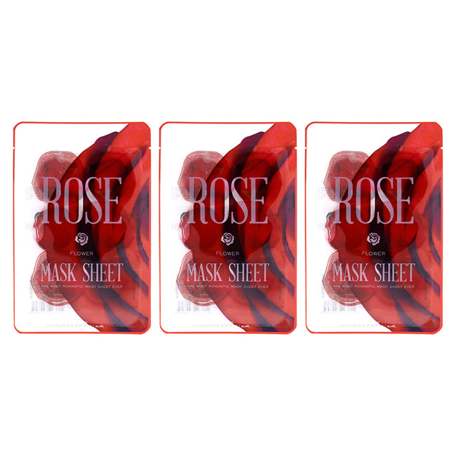 Slice Sheet Mask - Rose Flower by Kocostar for Unisex - 1 Pc Mask - Pack of 3