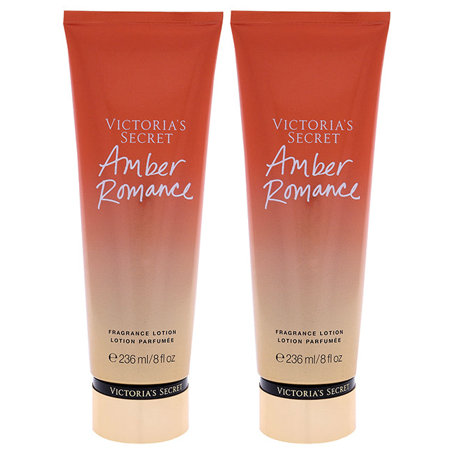 Amber Romance Fragrance Lotion by Victorias Secret for Women - 8 oz Body Lotion - Pack of 2