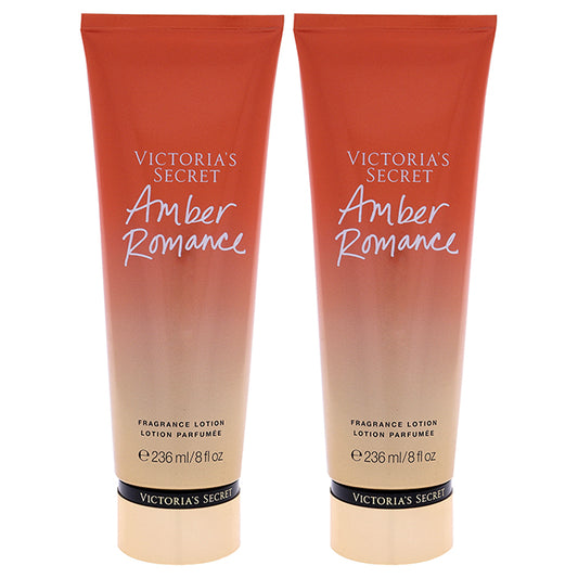 Amber Romance Fragrance Lotion by Victorias Secret for Women - 8 oz Body Lotion - Pack of 2