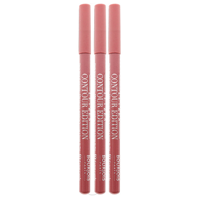 Contour Edition Lip Liner - 02 Coton Candy by Bourjois for Women - 0.04 oz Lip Liner - Pack of 3