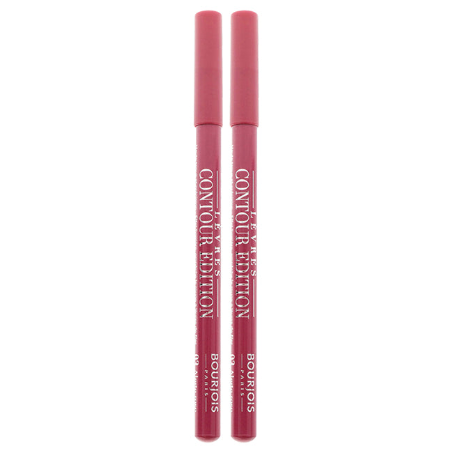 Contour Edition Lip Liner - 03 Alerte Rose by Bourjois for Women - 0.04 oz Lip Liner - Pack of 2