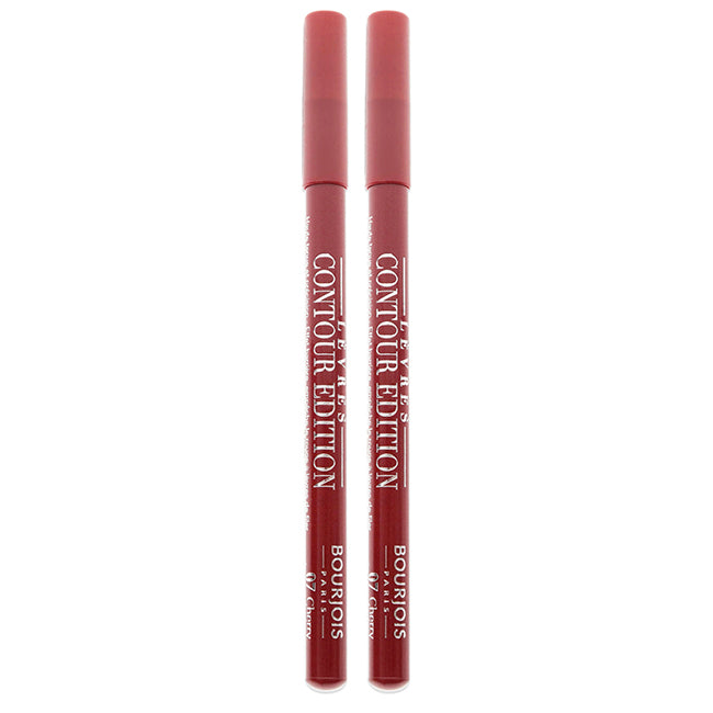 Contour Edition Lip Liner - 07 Cherry Boom Boom by Bourjois for Women - 0.04 oz Lip Liner - Pack of 2