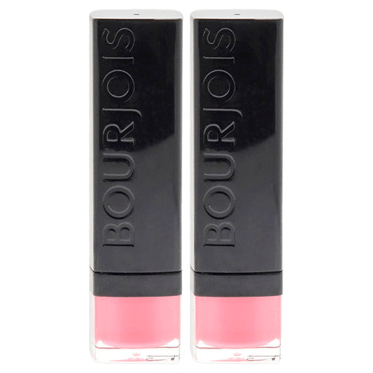 Rouge Edition - 12 Rose Neon by Bourjois for Women - 0.12 oz Lipstick - Pack of 2