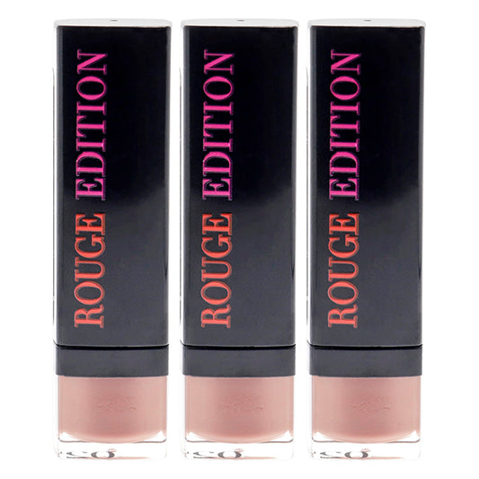 Rouge Edition - 02 Beige Trench by Bourjois for Women - 0.12 oz Lipstick - Pack of 3