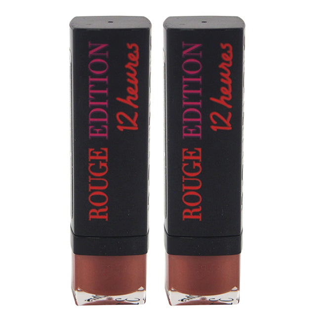 Rouge Edition 12 Hours - 31 Beige Shooting by Bourjois for Women - 0.12 oz Lipstick - Pack of 2
