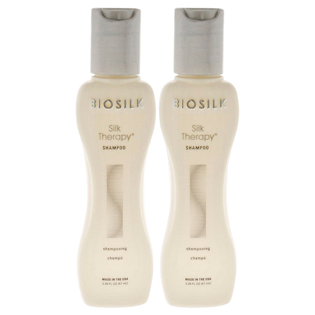 Silk Therapy Shampoo - Travel Size by Biosilk for Unisex - 2.26 oz Shampoo - Pack of 2
