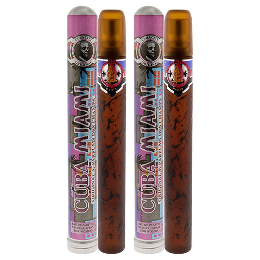 Cuba City Miami by Cuba for Women - 1.17 oz EDP Spray - Pack of 3