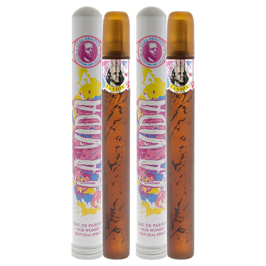 La Vida by Cuba for Women - 1.7 oz EDP Spray - Pack of 2