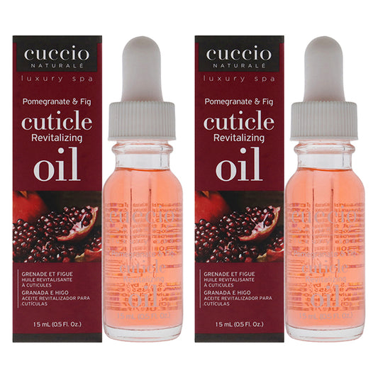 Cuticle Revitalizing Oil - Pomegranate and Fig Manicure by Cuccio Naturale for Unisex - 0.5 oz Oil - Pack of 2