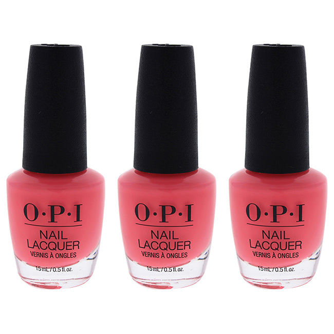 Nail Lacquer - NL N71 Orange You a Rock Star by OPI for Women - 0.5 oz Nail Polish - Pack of 3