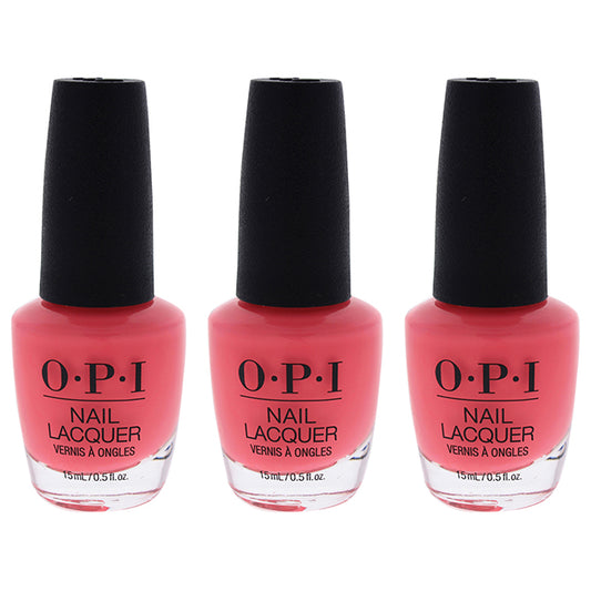 Nail Lacquer - NL N71 Orange You a Rock Star by OPI for Women - 0.5 oz Nail Polish - Pack of 3